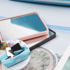 Small portable hand mirror mini bag square 1P travel size / 소형 휴대용 손거울 미니 가방용 사각 1P 여행용