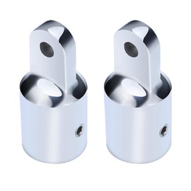 Pvrud 316 Stainless Steel Bimini Top Eye End Caps – Marine-Grade Heavy Duty Fittings for 7/8" OD Tubes – Includes L Shape Hex Key – 2-Pack