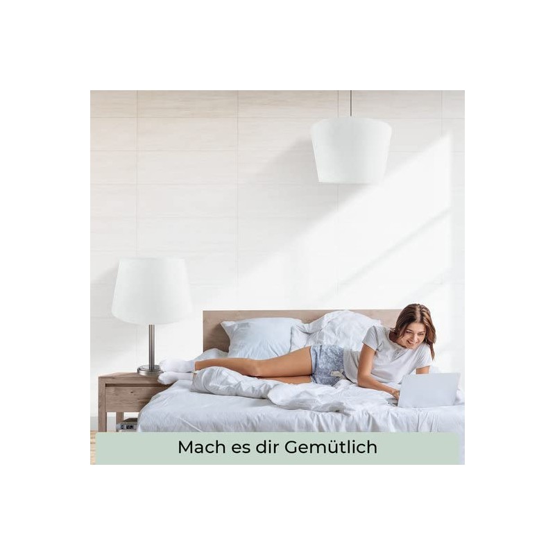 Wogati® Premium Lampshade, E14/E27, Cotton, Various Sizes and Colours, Colour: