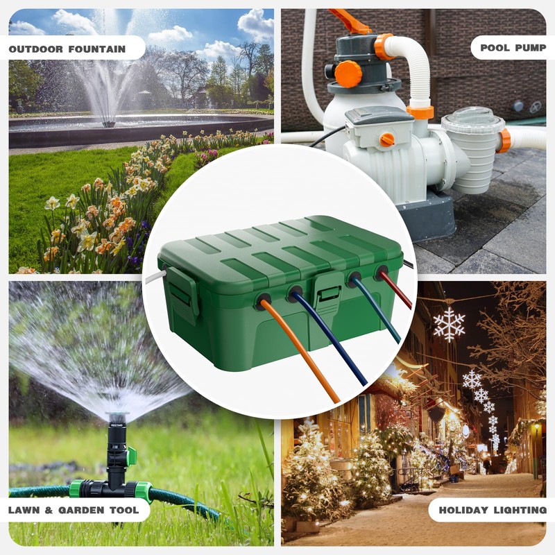 Flemoon IP54 Waterproof Electrical Box, Outdoor Plug Cover Weatherproof, for
