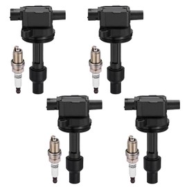 SYKRSS 4-Pack UF365 Ignition Coils & 7092 Spark Plugs Kit Compatible with Volvo S40 2000-2004, V40 2000-2004, 1.9L L4 - Replaces 1275602 12756020 12756029 30875593 GN10422 5C1317 & more