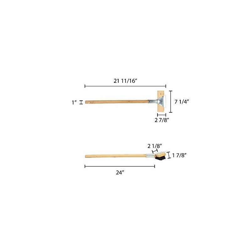 Thunder Group Heavy Duty Wire Brush with Scraper and Long