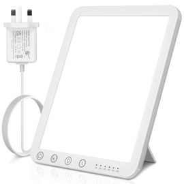 Brenth SAD Lamp, 15000 Lux Light Therapy Lamp UV-Free, Natural Sunlight Lamp SAD Light with 3 Color Temperature 5 Brightness Levels 6 Timer, 180° Stand, Touch Control & Memory Function for Home,Office