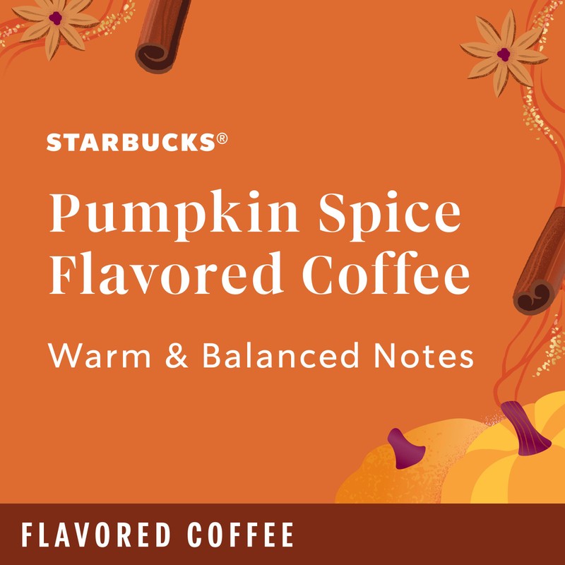 Starbucks K-Cup Coffee Pods, Pumpkin Spice Naturally Flavored Coffee for