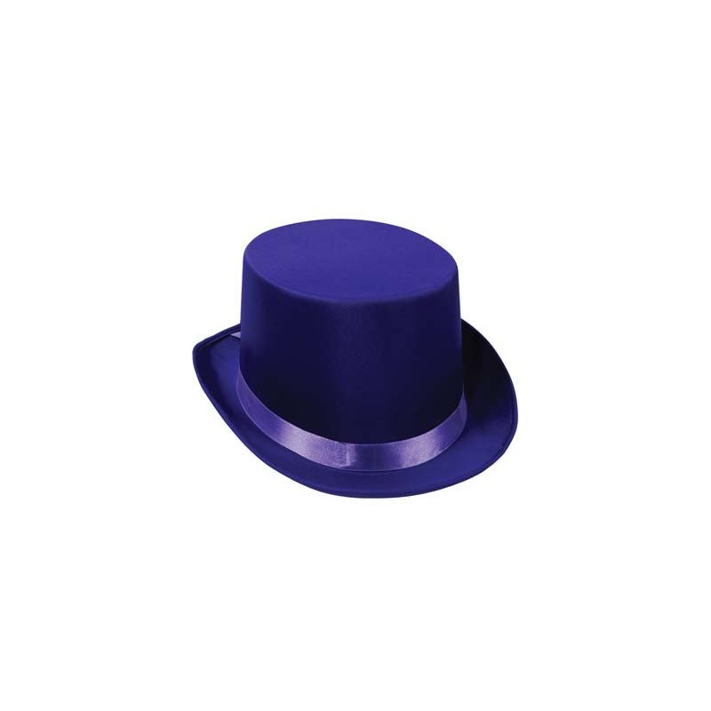 Satin Sleek Top Hat (purple) Party Accessory (1 count)