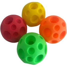 Interactive Treat Balls with Large Hole 4 Pack - Durable Chew Toy for Dispensing Treats and Promoting Active Play for Dogs, Pigs, Rabbits, and Other Pets