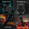 QIAOAUTOCC M14x1.5 Black Wheel Lug Bolts – 45mm Thread Length,