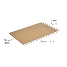 Creative Deco 5 x A4 MDF Board Sheet | 300 x 210 x 3mm Wood | Wooden Blank for Drawing, Home Decor, Art and Craft, Painting, DIY Projects, Laser Cutter, CNC Cutting, Scroll Saw, Stenciling Pyrography