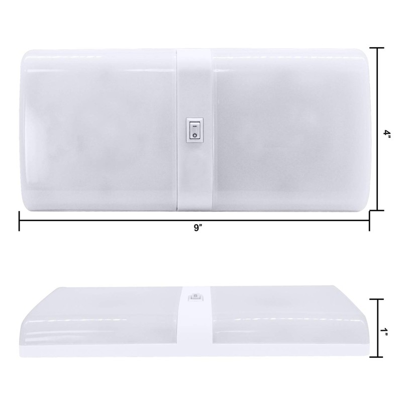 Facon 6 Pack LED RV Pancake Light Square Ceiling Dome