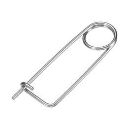M METERXITY 1-Pack Brooch Shape Cotter Safety Pin, 3x65mm Stainless Steel Pins Quick Lock Brooch Fastener for Garden/Lawn/Farm Hook, Heavy Retainer Clips