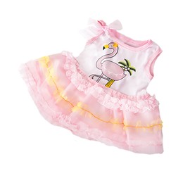 Flamingo Dress Outfit Fits Most 14" - 18" Build-a-bear and Make Your Own Stuffed Animals