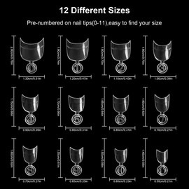 Ansodo 1200pcs/2boxes Nail Tip Set Home Beginner French Style Fake DIY Extension Salon,Durable & Flexible, Suitable for Easily Broken Brackets, Short Nails & Nails with Rounded Edges.