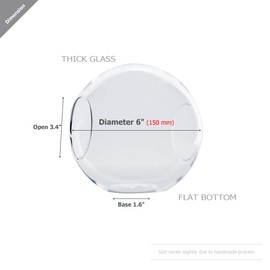 WGV Planter Terrarium Bulk, Width 6" Height 6", Clear Round Glass Vase Container with Two Side Opening, DIY Air Planter, Votive Candle Holder for Decor, 6 Pieces