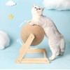 Cat Toy with Ball, Solid Wood Scratching Post, Sturdy Wooden