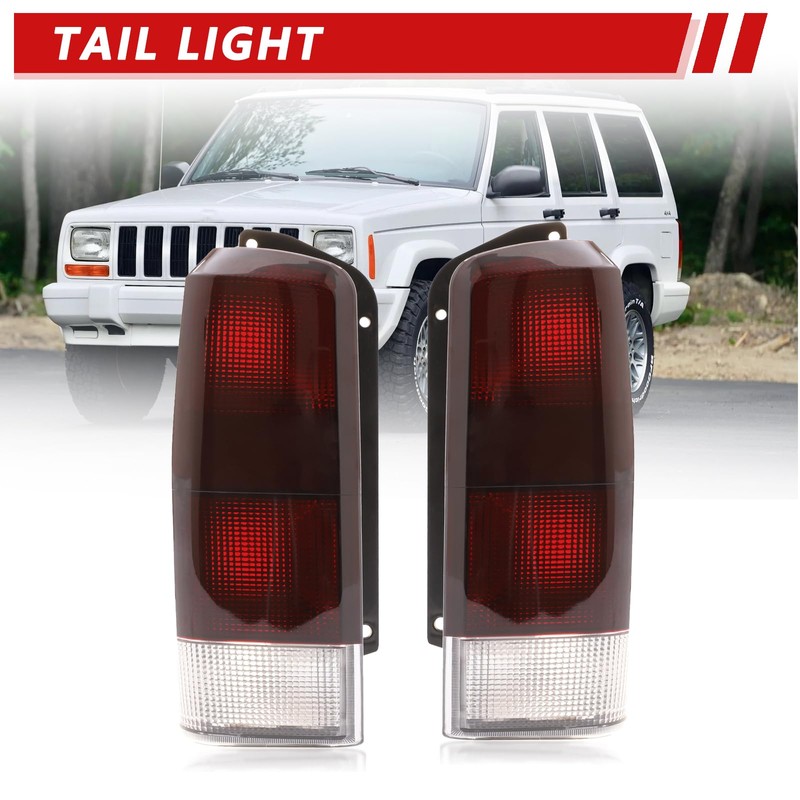 GuiTT Tail Light Assembly Compatible With 1997-2001 Jeep Cherokee Passenger