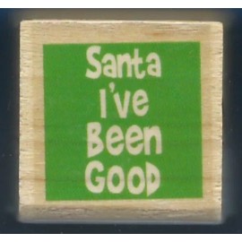 No Brand SANTA I'VE BEEN GOOD Christmas Gift Tag NEW Wood Mount Craft Hobby RUBBER STAMP
