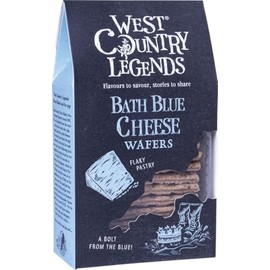 WEST COUNTRY LEGENDS - Bath Blue Cheese Wafers, Artisanal Crisp & Savoury Snack, Pair with Wine, 80g