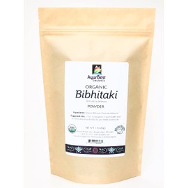 AyurBest Organics Bibhitaki, Baheda, Terminalia bellirica - Organic, Kosher 1 lb Bag, Herbs & Spices