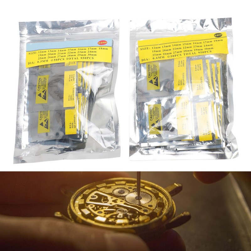 1900PCS O Ring Watch Back Gasket Rubber Washers Set 0.5mm