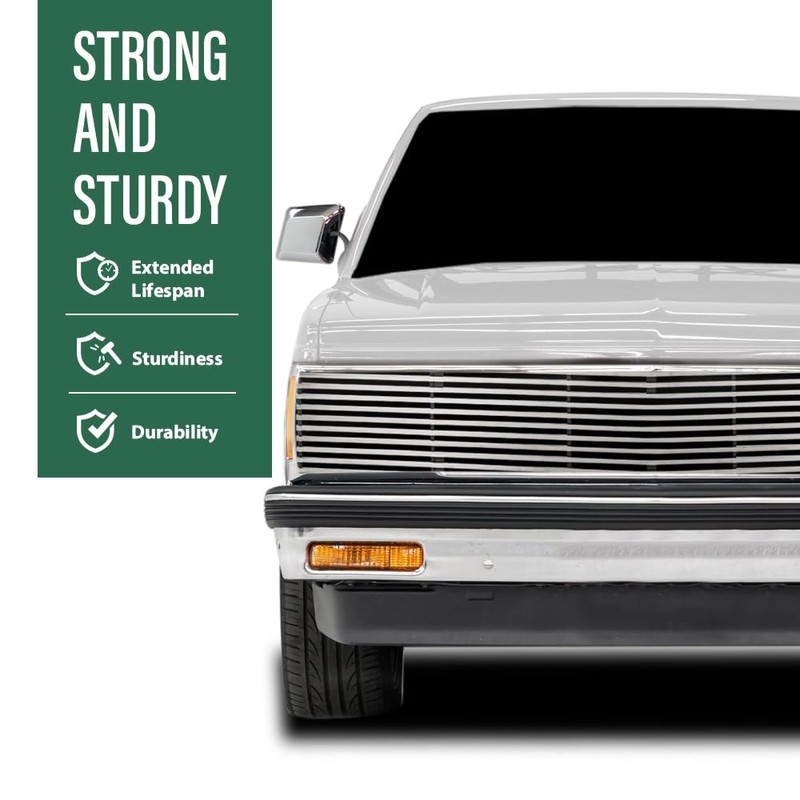 LQI Upper Chrome Billet Grille Insert Compatible with Chevy Blazer