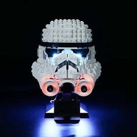 GEAMENT Kit de Luces LED Compatible con Lego Casco de Soldado de Asalto (Stormtrooper Helmet) - Conjunto de luz para Star Wars 75276 (Juego Model no