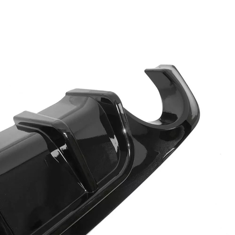 WENQI Glossy Black Rear Bumper Diffuser & Rear Spoiler Fit