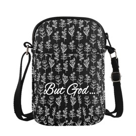 JXGZSO Wildflowers Christian Shoulder Bag Christian Verse But God Crossbody Bag Christian Gift Faith Gift Religious Merch (But God CB)
