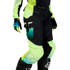 Fox Racing WOMEN'S 180 FLORA MOTOCROSS PANT, BLACK/YELLOW, 6