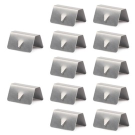 Dogary 12 PCS Car Wind Deflector Clips, Stainless Steel Rain Gutte Clips, Wind and Rainproof Hanging Adjustable Wind Deflector Buckle, Compatible with HEKO G3 Sned (Silver)