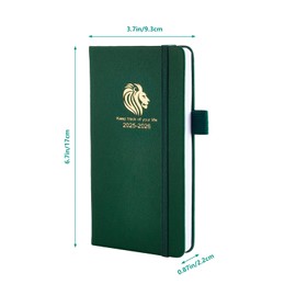 Pocket Diary 2025-2026, 18 Month A6 Week to View Small Slim Diary Full Year Agenda Weekly Planner Organiser Appointment Work Academic from Jul. 2025 to Dec 2026 (Green)