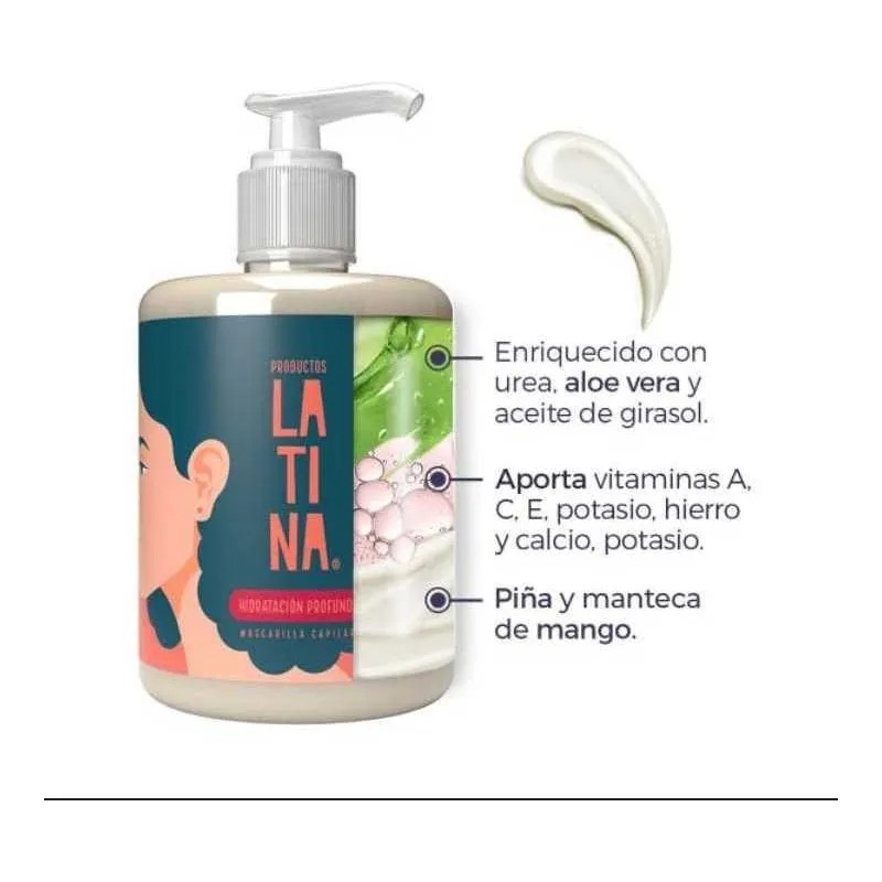 Mascarilla Latina Método Curly Hidratación Profunda 295g