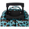 Rockland Double Handle Rolling Backpack, BLUELEOPARD, 17-Inch