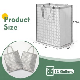 Lily queen Recycle Bin Bags for Kitchen Home Trash Cans Sorting Bins 12 Gallon Set of 2