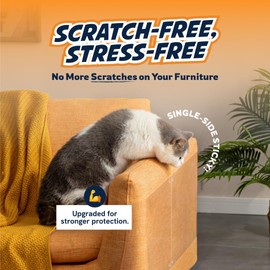 Panther Armor Furniture Protector, 8-Pack, Heavy Duty Anti-Scratch Cat Couch Protector, Transparent