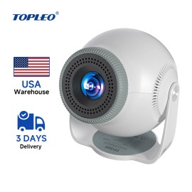 Topleo TP360 Smart Compact Projector Allwinner H726 Anndroid 14 Outdoor Portable home Projectorcolor: White