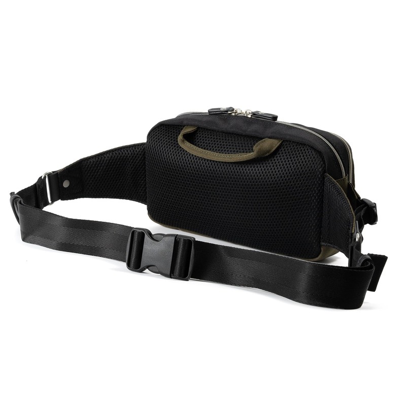 Mustache JJL-0321 Men's Body Bag, Waist Bag, Polyester, Black