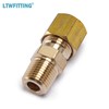 LTWFITTING Brass 1/4 OD x 1/8 Male NPT Compression Connector
