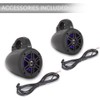 Waterproof Marine Wakeboard Tower Speakers - 4 Inch Dual Subwoofer