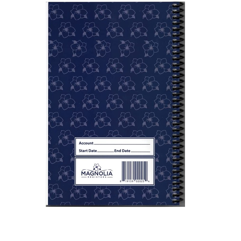 Side Spiral Bound Magnolia Flowers Checkbook/Transaction Register