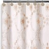 Popular Bath Shower Curtain Rose Vine, Beige-Taupe