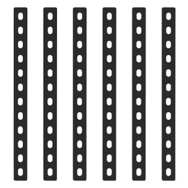 6 Pcs Flat Brackets for Wood, Flat Connecting Joining Plates, Heavy Duty Perforated Brackets, 12 Holes Metal Mending Plates Braces Brackets for Timber Fixing Repair, 12" x 7/8"(307 x 24 mm)