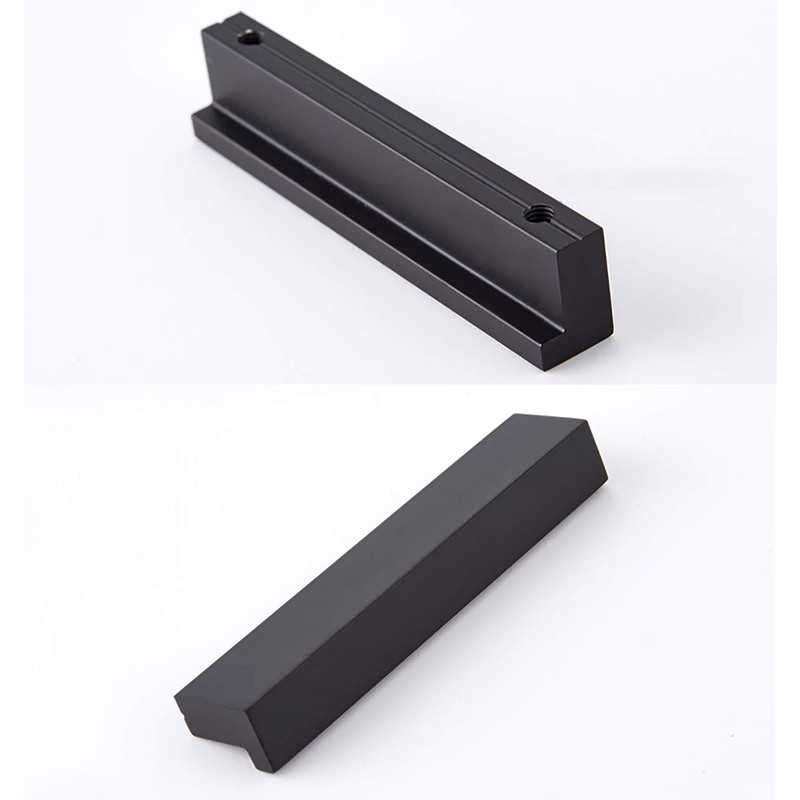 Qrity L 90° Kitchen Handles, Black, Cupboard Door Handle, Pull