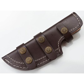 Whole Earth Supply Dark Brown Thick Leather Tracker Sheath Blade Knife Blanks Knives Case Large Big