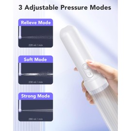 Portable Bidet for Travel | Electric High Pressure Travel Bidet for Men & Women | 280 ML/Min Flow | IPX7 Waterproof | USB-C Rechargeable Battery | Carry Case