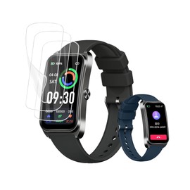 For FOSMET FOS10 Smart Watch 1.47 Inch Protective Film High Clarity Anti-Fingerprint LCD Protective Film [Pack of 3]