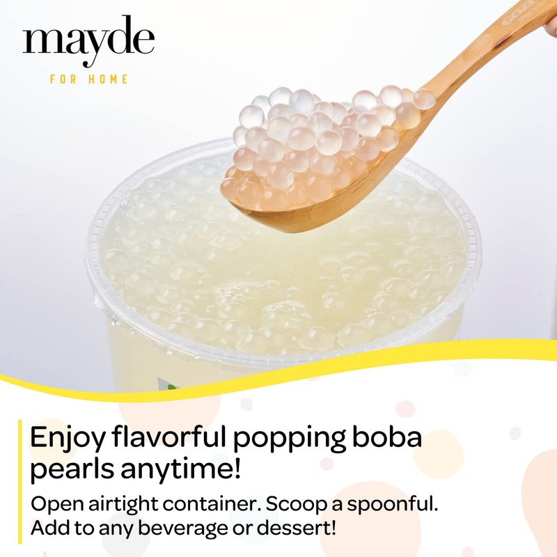 Mayde Popping Boba Pearls for Drinks, Desserts, & Breakfast Bowls