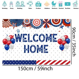 Welcome Home Backdrop Welcome Home Party Decoration Banner