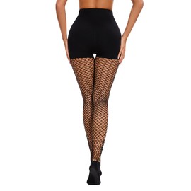 LIRASDIS Shapewear Leggings for Under Dresses, Tummy Control High Waist Thigh Slimmer Compression Pants, Fishnet Pantyhose Black
