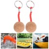 Cyrank Floating Cork Ball Key Ring, Pack of 2 Wooden