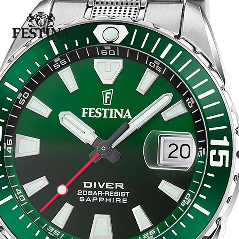 Festina Diving Watch F20669/2, Green, Classic